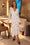 Wenrine Womens White Polka Dot Long Sleeve Maxi Dress