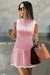 Wenrine Womens Pink Knit Pleated Ribbed Sweater Dress