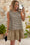 Wenrine Womens Khaki Striped Tank Mini Shirt Dress