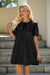 Wenrine Womens Black Peter Pan Collar Jean Dresses