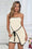 Wenrine Womens Apricot Asymmetrical Hem Tube Top Dress