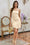 Wenrine Womens Apricot Asymmetrical Hem Knit Tube Top Dress