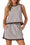 Wenrine Womens Coffee Gingham Tank Skirt Set