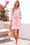 Wenrine Womens Pink Striped Button Down Mini Shirt Dress