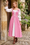 Wenrine Womens Pink 2 Piece Lace Up Dress