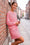 Wenrine Womens Pink Polka Dot 2 Piece Skirt Sets