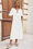 Wenrine Womens White Flutter Side Slit Pleated Maxi Dress