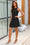 Wenrine Womens Black Ribbed Knit A Line Tank Dress