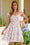 Wenrine Women White Ruffle Layered Swingh Babydoll Sundress