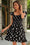 Wenrine Women Black Ruffle Layered Swingh Babydoll Sundress