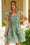 Wenrine Women Green Ruffle Layered Swingh Babydoll Sundress