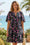 Wenrine Womens Black Flutter Floral V Neck Mini Dress