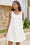 Wenrine Womens White Loose Sunresses Tank Mini Dress