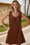 Wenrine Womens Coffee Loose Sunresses Tank Mini Dress