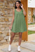 Wenrine Womens Green Loose Sunresses Tank Mini Dress