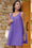 Wenrine Womens Violet Loose Sunresses Tank Mini Dress