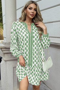 Wenrine Womens White Boho Babydol Mini Dress