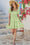 Wenrine Womens Light Yellow Smocked Off Shoulder Ruffle Babydoll Dress