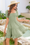 Wenrine Womens Light Green Smocked Off Shoulder Ruffle Babydoll Dress