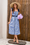 Wenrine Womens Blue Floral Tie Shoulder Smocked Midi Dress