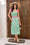 Wenrine Womens Light Green Floral Tie Shoulder Smocked Midi Dress