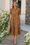 Wenrine Womens Brown Floral Puff Button Ruffle Midi Dress