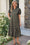 Wenrine Womens Black Floral Puff Button Ruffle Midi Dress