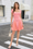 Wenrine Womens Pink Ruffle Swing A Line Cute Party Club Dress