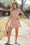 Wenrine Womens White Floral Button Down Collared Ruffle Dress