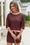 Wenrine Womens Brown Striped 2 Piece Sweatshirt Drawstring Skirts