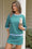 Wenrine Womens Green Striped 2 Piece Sweatshirt Drawstring Skirts