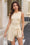 Wenrine Womens Khaki Gingham Tie Waist Romper Bodycon Dresses