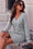 Wenrine Womens Grey Mini Sweater Dress