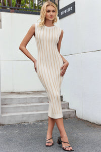 Wenrine Womens Creamy-White Mock Neck Knit  Sweater Dress