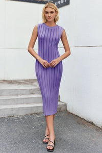 Wenrine Womens Violet Mock Neck Knit  Sweater Dress