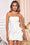 Wenrine Women's White Sexy Mesh Ruffle Bodycon Dress