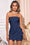 Wenrine Women's Navy Sexy Mesh Ruffle Bodycon Dress