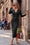 Wenrine Womens Black Sweater Midi Dress