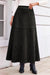 Wenrine Womens Black Faux Suede Maxi Skirt