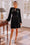 Wenrine Womens Black Velvet Long Sleeve Mini Dress