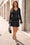 Wenrine Womens Black V Neck Ruffle 2 Piece Outfits