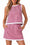 Wenrine Womens Burgundy Gingham Tank Skirt Set