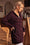 Wenrine Womens Burgundy Striped Sweater Dress