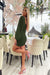 Wenrine Womens Army Green Bodycon Mini Dresses
