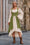 Wenrine Womens Army Green 2-Piece Renaissance Dress