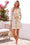 Wenrine Womens Khaki Striped Button Down Mini Shirt Dress