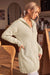 Wenrine Womens Khaki Striped Sweater Dress