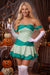Wenrine Womens Green Satin Princess Mini Dress