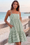 Wenrine Womens Green Summer Striped Mini Dress