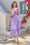 Wenrine Womens Violet Smocked Tie Strap Ruffle A Line Dress